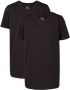 WE Fashion T-shirt set van 2 zwart Jongens Katoen V-hals Effen 110 116 - Thumbnail 1