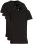 WE Fashion T-shirt set van 3 zwart Jongens Stretchkatoen V-hals Effen 110 116 - Thumbnail 1