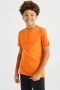 WE Fashion T-shirt van biologisch katoen oranje Jongens Katoen (biologisch) Ronde hals 134 140 - Thumbnail 1