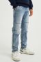 WE Fashion tapered fit jeans blauw Jongens Polyester 110 - Thumbnail 1