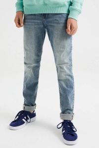 WE Fashion tapered fit jeans green cast denim