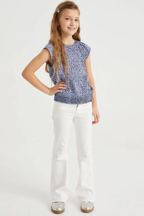 WE Fashion top van gerecycled polyester blauw