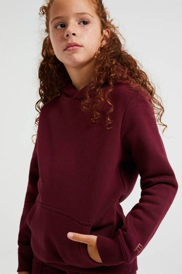 WE Fashion unisex hoodie donkerrood Sweater 110 116