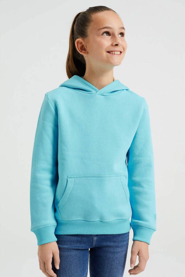 WE Fashion Unisex hoodie lichtblauw Sweater 110 116