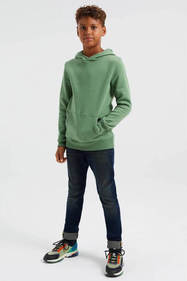 WE Fashion Blue Ridge Unisex hoodie lichtgroen Sweater Effen 122 128