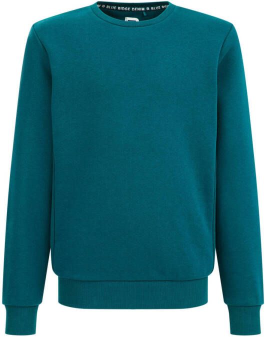 WE Fashion unisex sweater zeegroen 146 152 | Sweater van