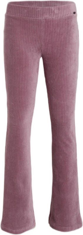 WE Fashion velours flared broek oudroze 122