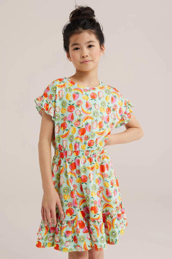 WE Fashion A-lijn jurk mintgroen
