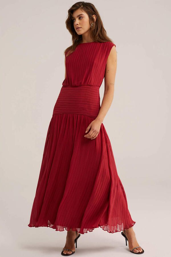 WE Fashion A-lijn jurk rood - Foto 3