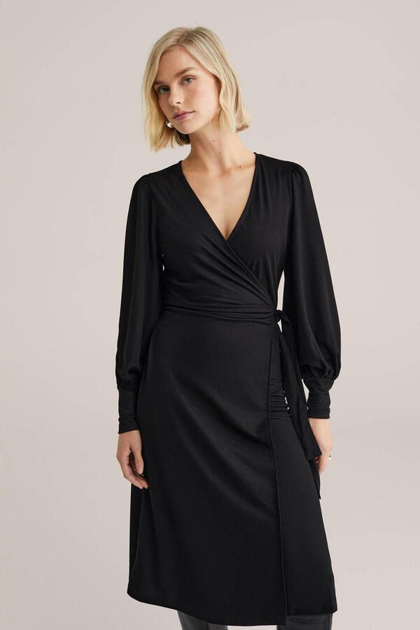 WE Fashion A-lijn jurk zwart