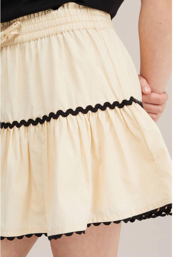 WE Fashion A-lijn rok beige