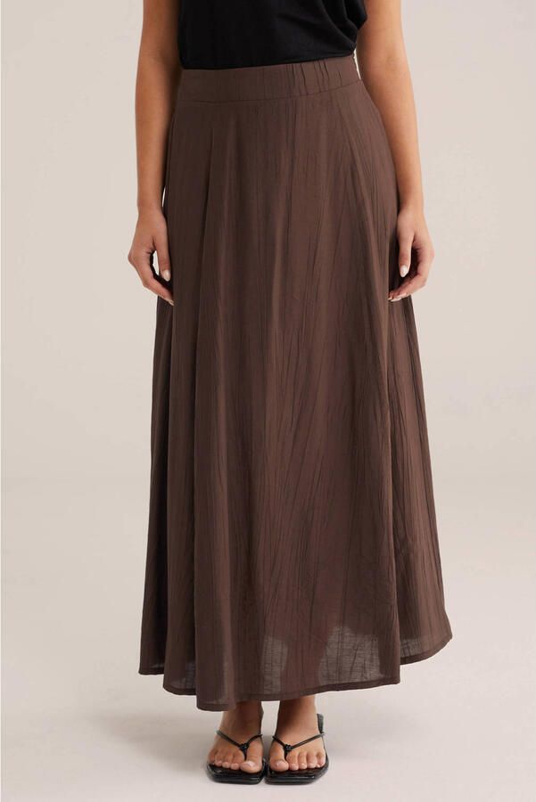 WE Fashion A-lijn rok bruin
