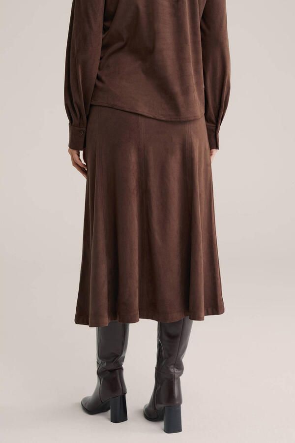 WE Fashion A-lijn rok donkerbruin - Foto 2