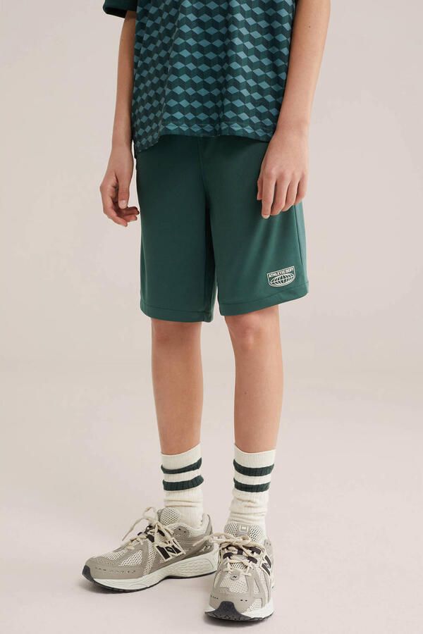 WE Fashion Bad Boys casual short donkergroen
