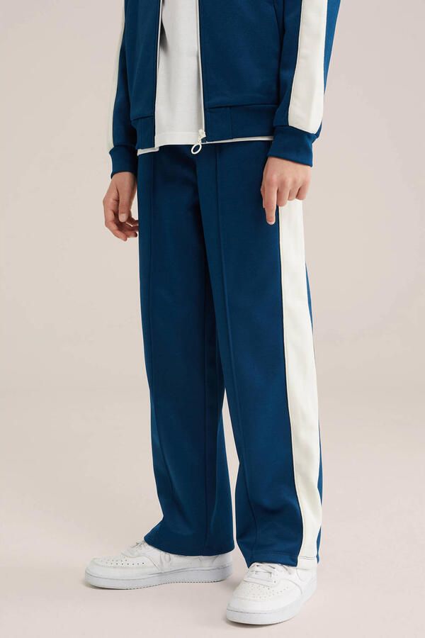 WE Fashion Bad Boys straight casual broek donkerblauw