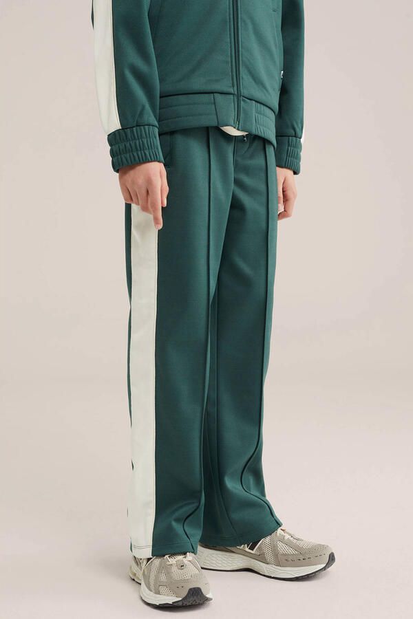 WE Fashion Bad Boys straight casual broek donkergroen