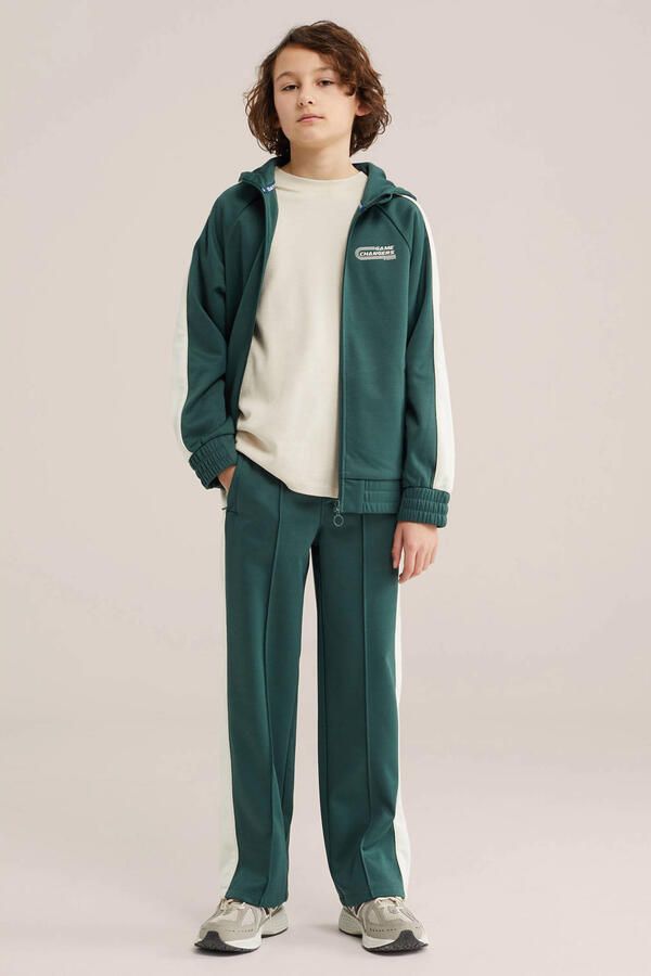 WE Fashion Bad Boys straight casual broek donkergroen - Foto 3
