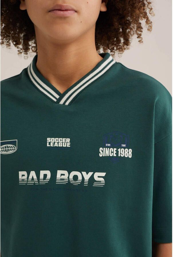 WE Fashion Bad Boys T-shirt donkergroen - Foto 2
