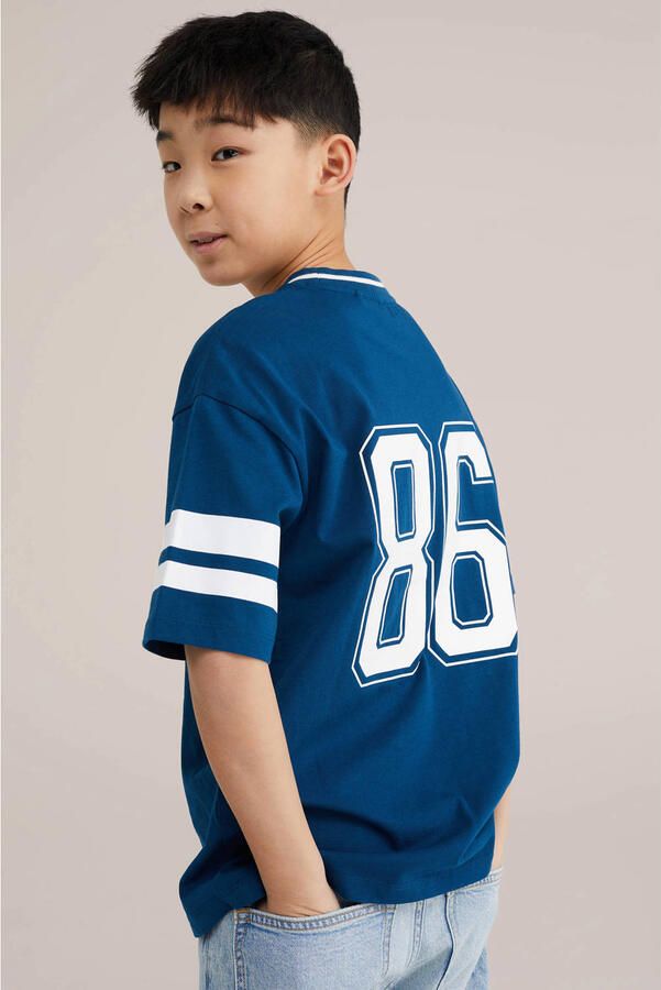WE Fashion Bad Boys T-shirt met backprint blauw - Foto 3