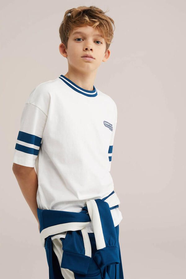 WE Fashion Bad Boys T-shirt met backprint wit