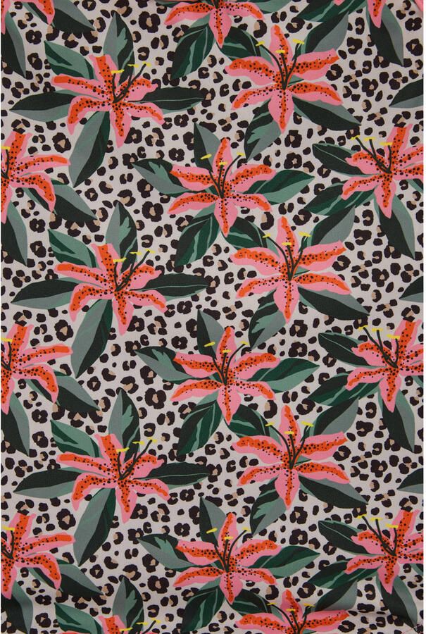 WE Fashion badpak met bloemdessin roze multicolor - Foto 2