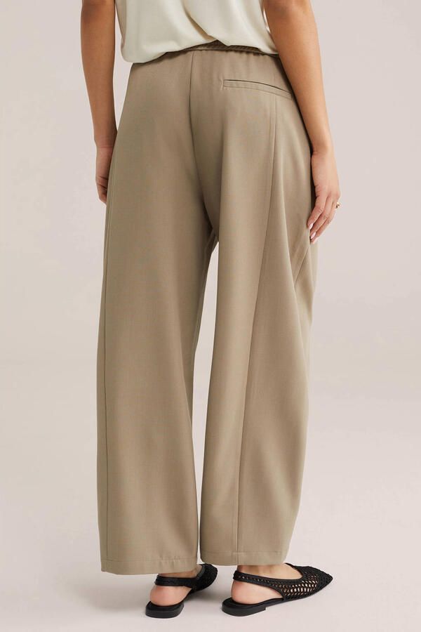 WE Fashion barrel high waist pantalon beige - Foto 3