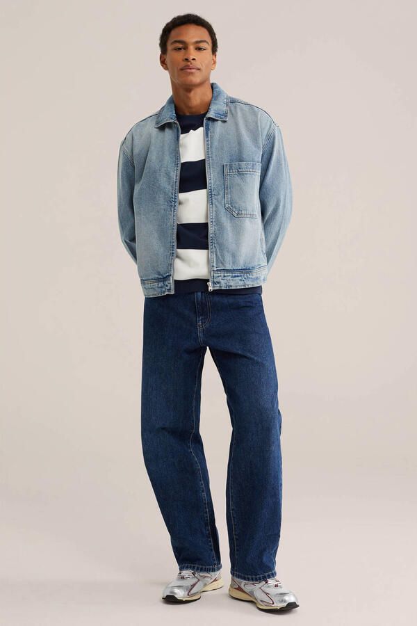 WE Fashion barrel jeans donkerblauw - Foto 3