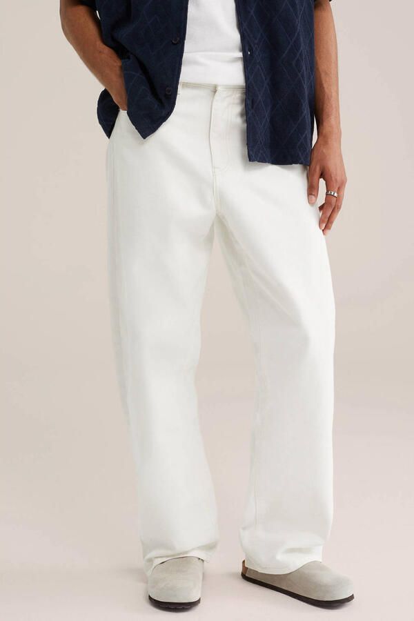 WE Fashion Blue Ridge barrel jeans gebroken wit