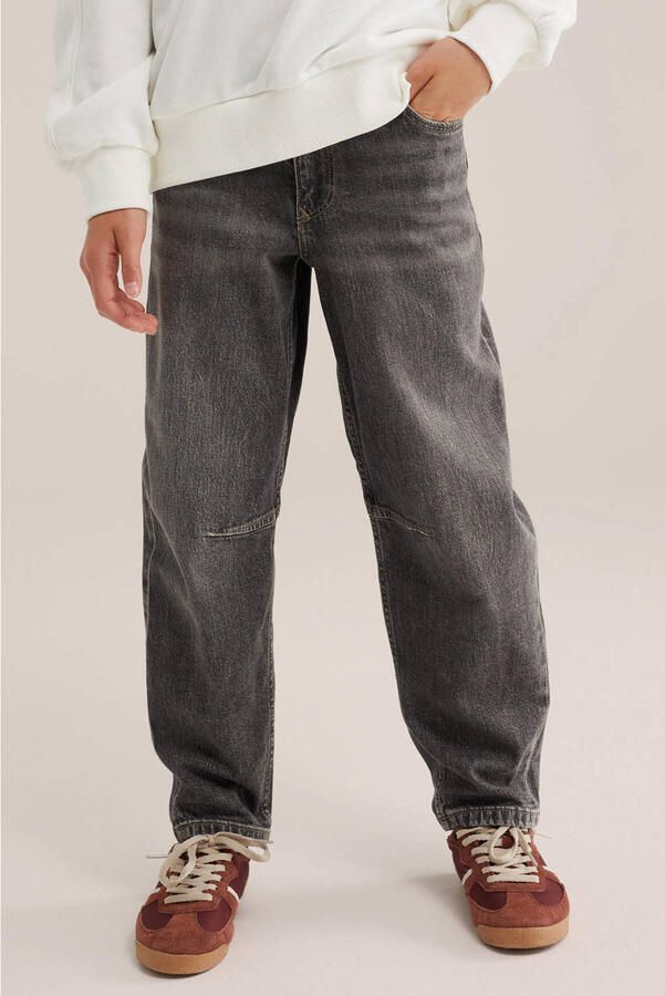 WE Fashion barrel jeans grijs