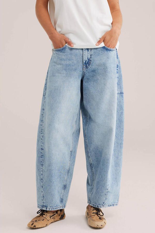 WE Fashion Blue Ridge barrel jeans lichtblauw
