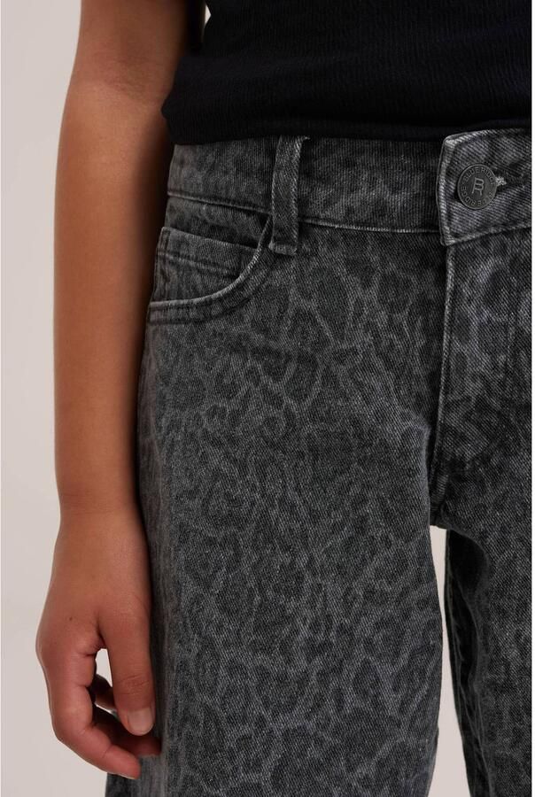 WE Fashion barrel jeans met panterprint grey denim Grijs Panterprint - Foto 2