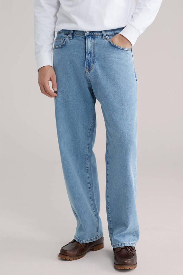 WE Fashion barrel jeans mid blue