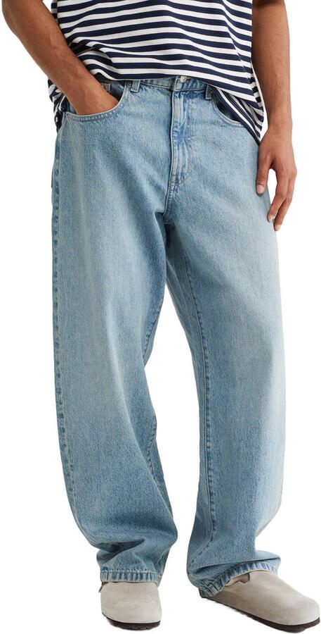 WE Fashion barrel jeans midblauw