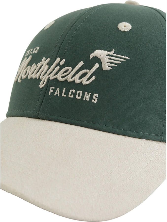 WE Fashion baseball cap donkergroen ecru - Foto 2