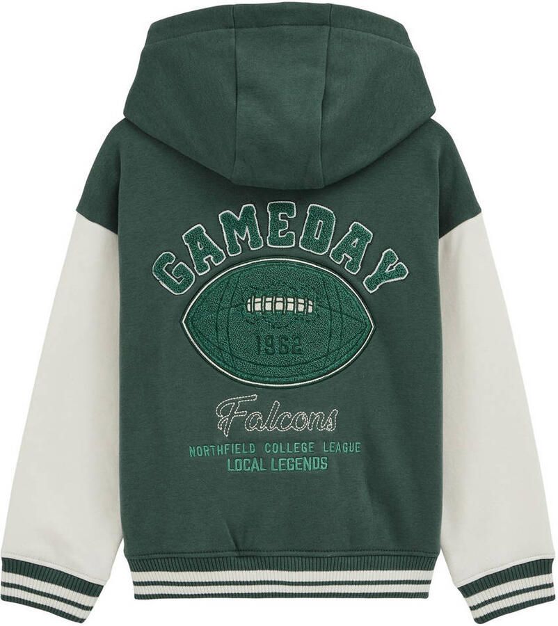WE Fashion baseballvest groen wit - Foto 2
