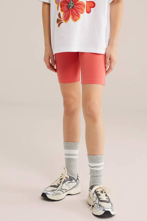 WE Fashion biker short zwart oranje (set van 2) - Foto 3
