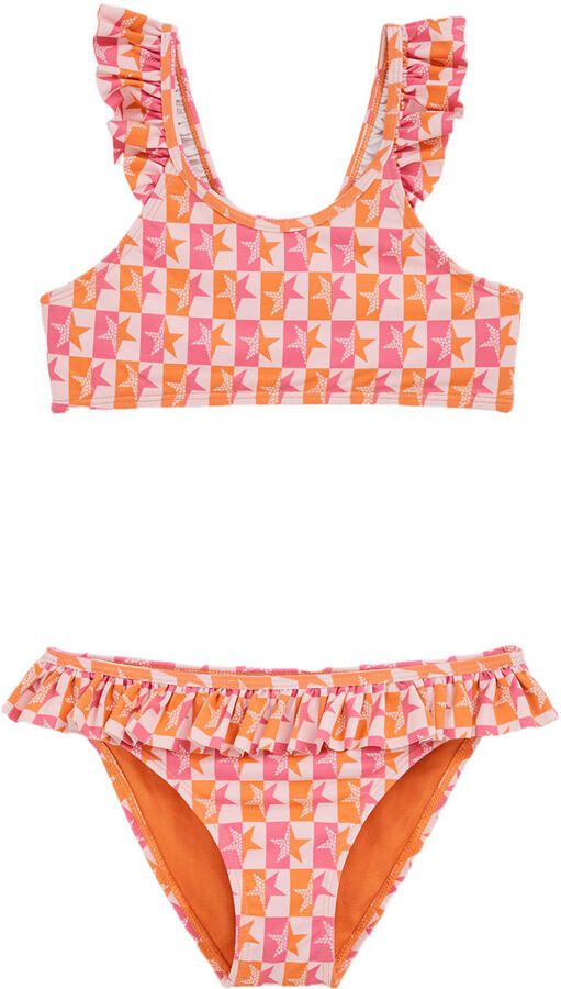 WE Fashion bikini met all over print roze