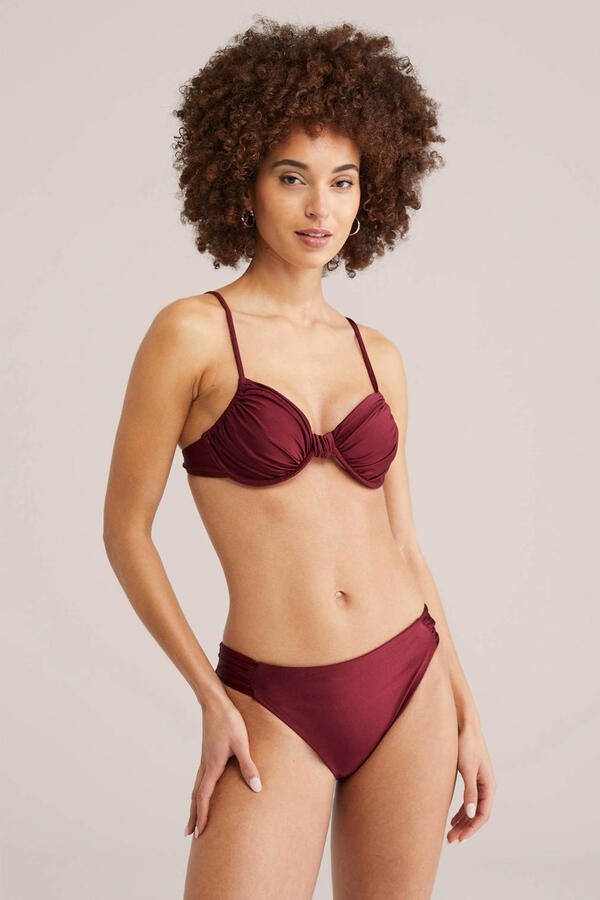 WE Fashion bikinibroekje donkerrood