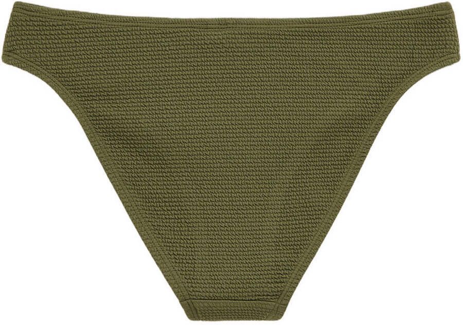 WE Fashion bikinibroekje met textuur olijfgroen - Foto 2