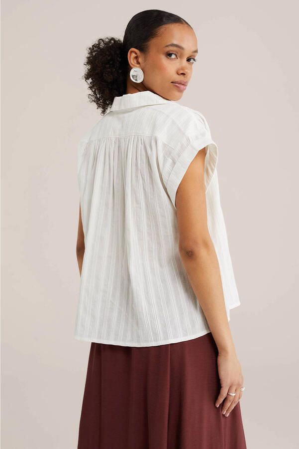 WE Fashion blouse broderie wit - Foto 3