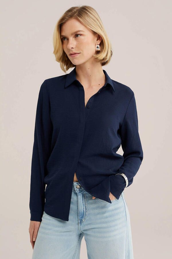 WE Fashion blouse donkerblauw - Foto 2