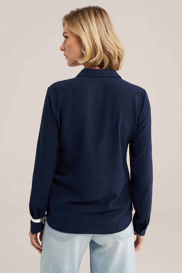 WE Fashion blouse donkerblauw - Foto 3