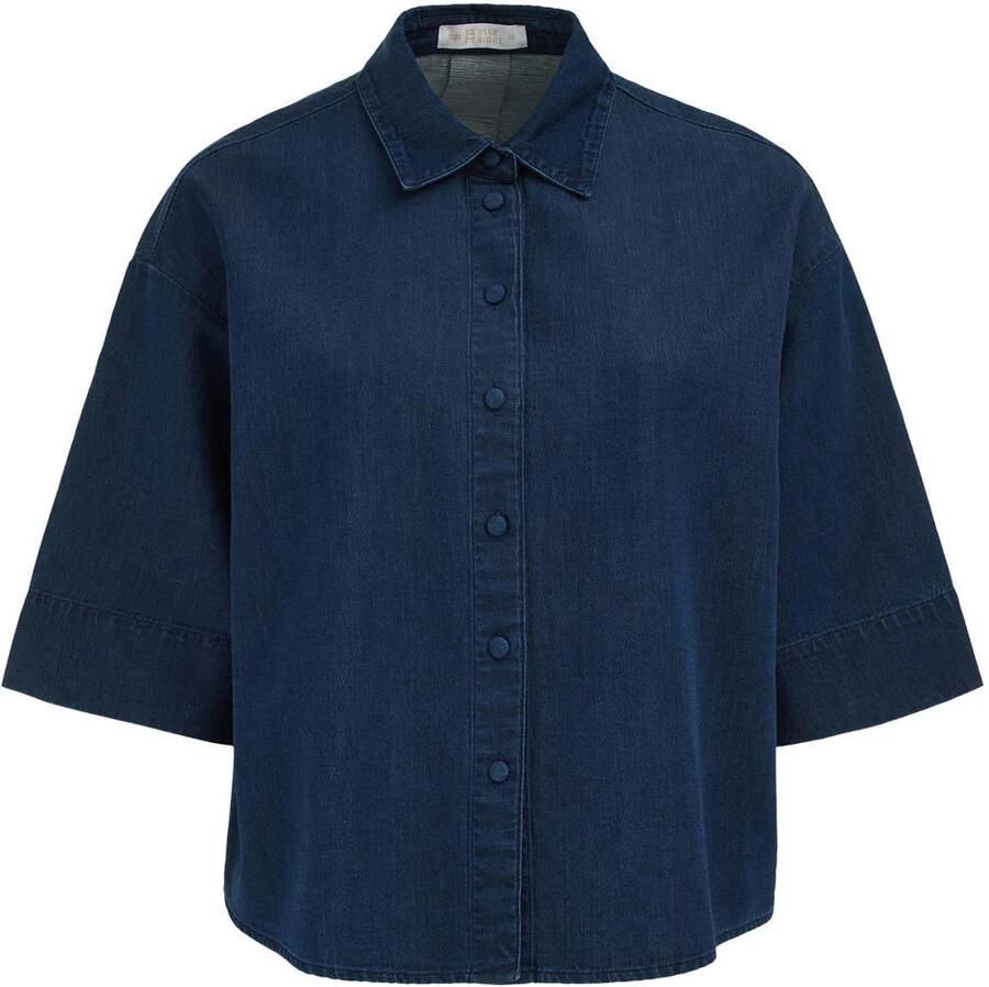 WE Fashion Blue Ridge blouse donkerblauw