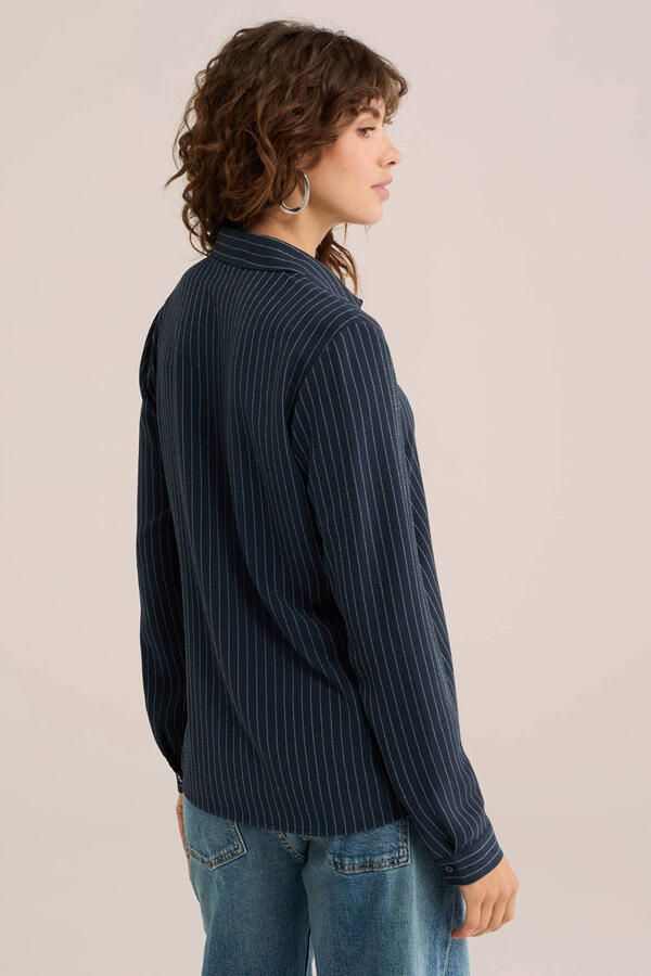 WE Fashion blouse donkerblauw - Foto 3