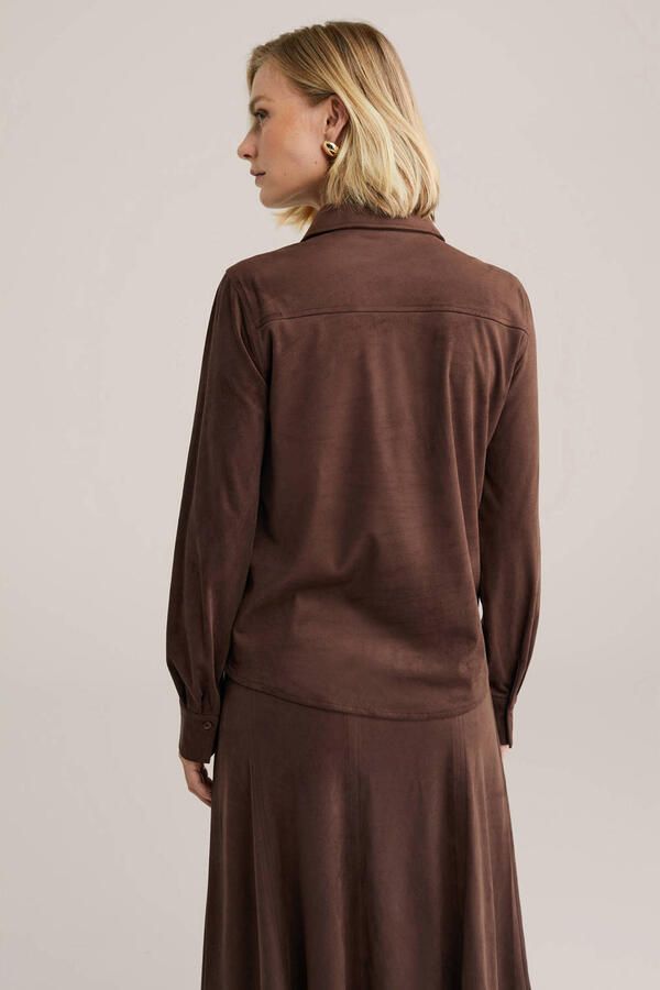 WE Fashion blouse donkerbruin - Foto 2