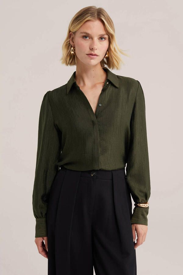 WE Fashion blouse donkergroen
