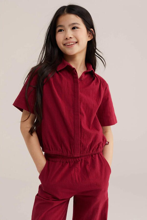 WE Fashion blouse donkerrood