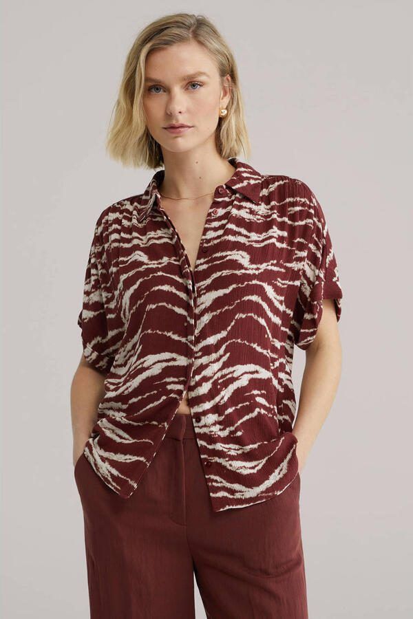 WE Fashion blouse donkerrood