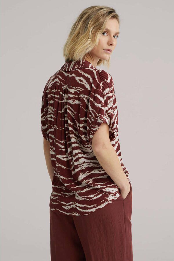 WE Fashion blouse donkerrood - Foto 2