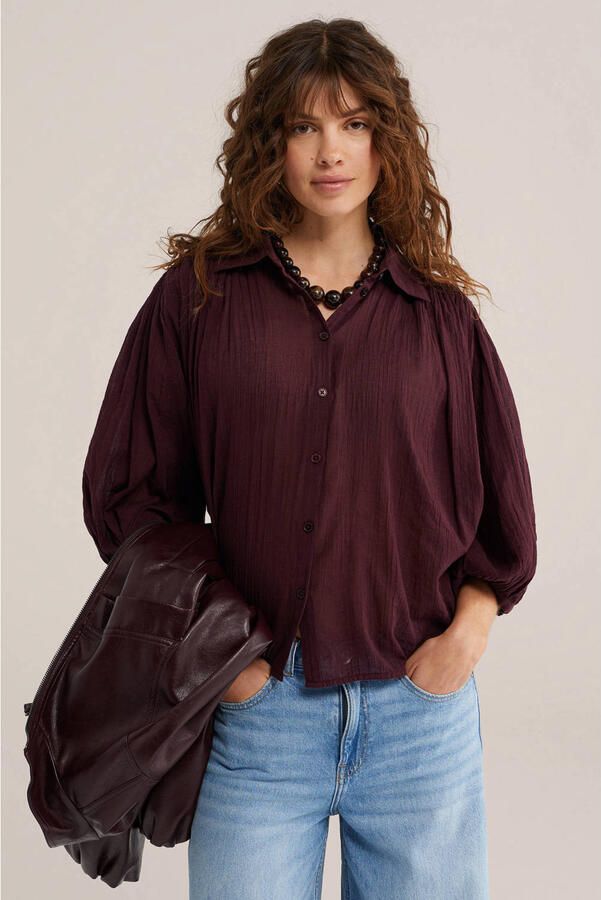 WE Fashion blouse donkerrood